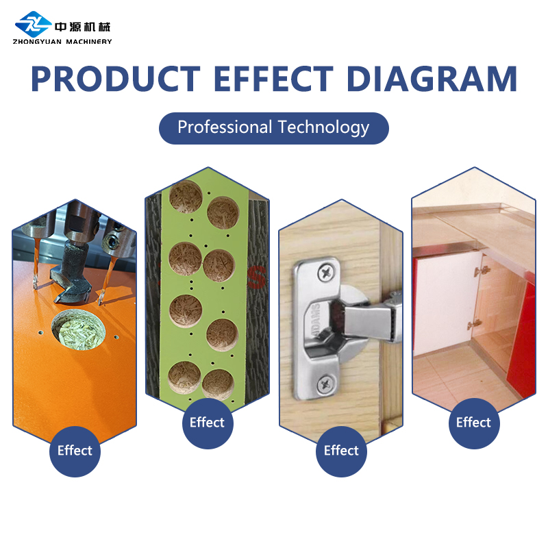 Z-1D Сверлильный станок для деревянных панелей с одной головкой Сверлильный станок для шарниров шкафа