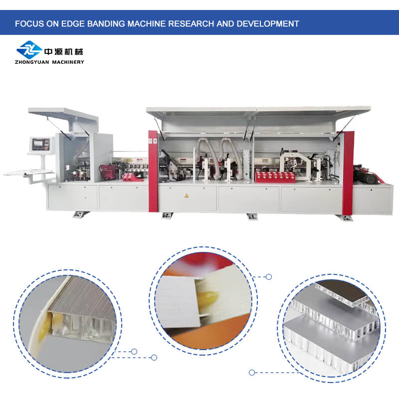 Многофункциональный прямой деревообрабатывающий алюминиевый сотовый полностью автоматический кромкооблицовочный станок